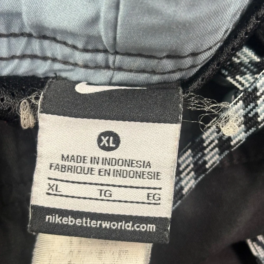 Nike Swim Trunks XL Black Grey Mesh Lined Drawstring Board Shorts Mens